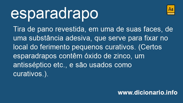 Significado de esparadrapa