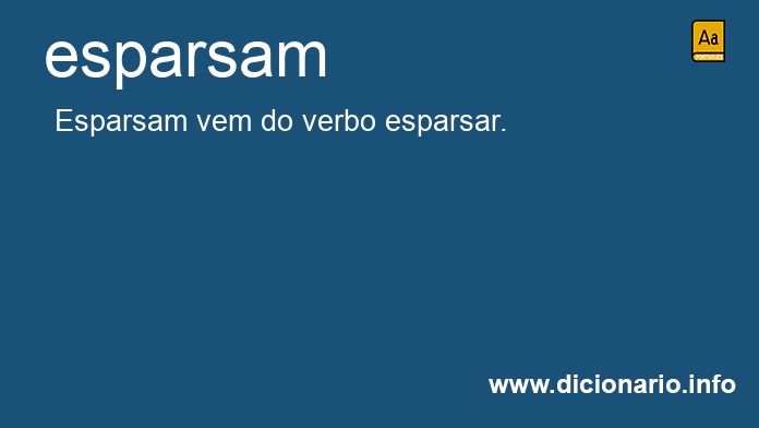 Significado de esparsam