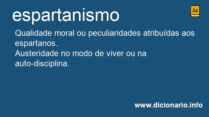 Significado de espartanismo