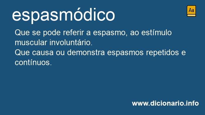 Significado de espasmdica