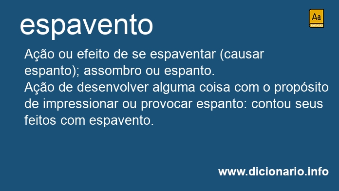 Significado de espavento