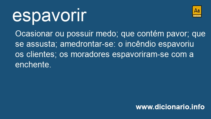 Significado de espavorir