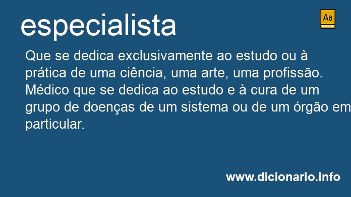 Significado de especialistas