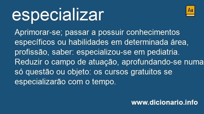 Significado de especializarei