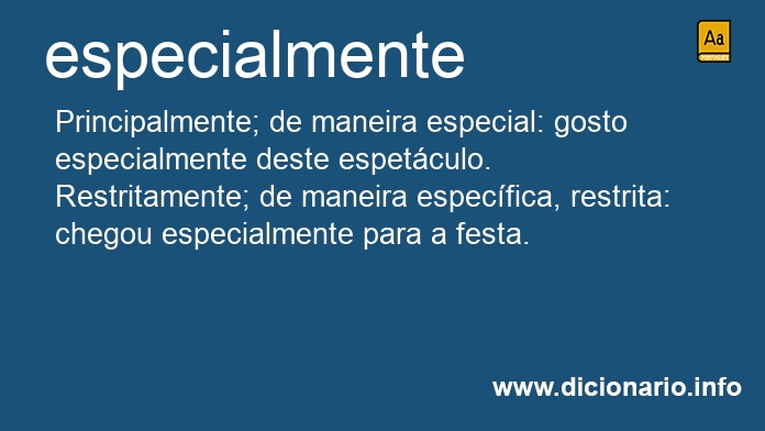 Significado de especialmente