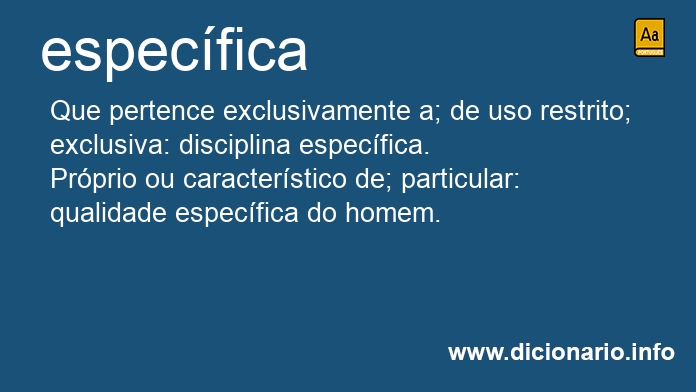 Significado de especficas