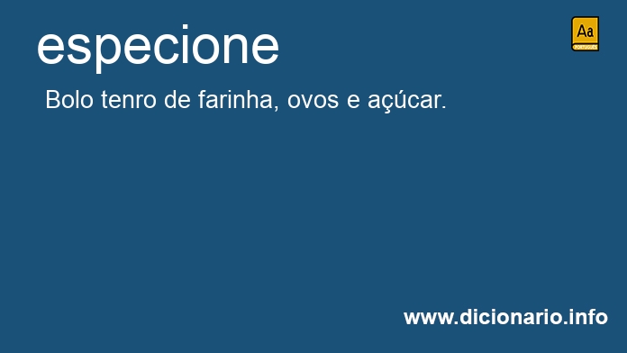 Significado de especione