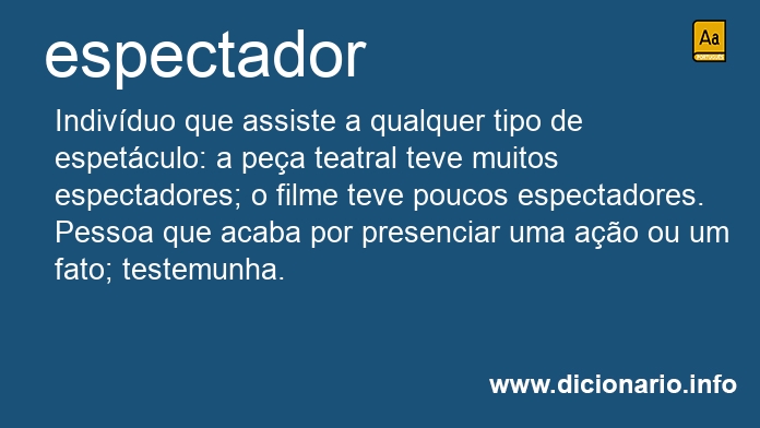 Significado de espectador