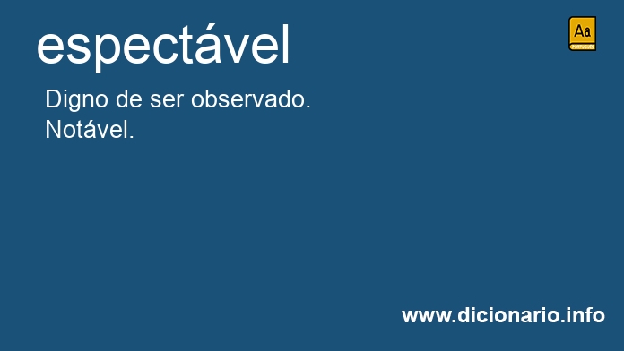 Significado de espectvel