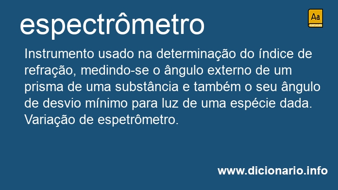 Significado de espectrmetro