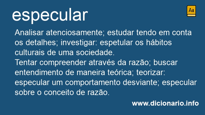 Significado de especulavam