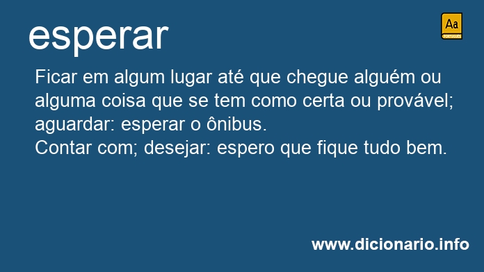 Significado de espero