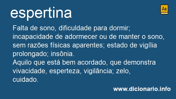 Significado de espertina