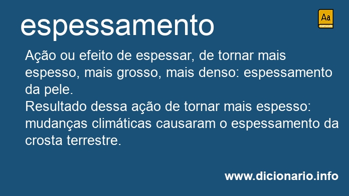 Significado de espessamento