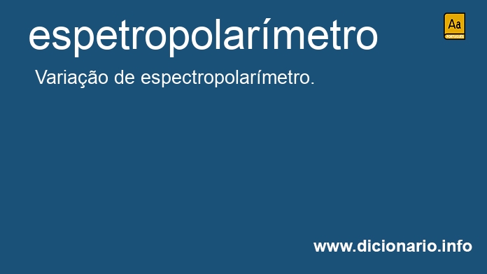 Significado de espetropolarmetro