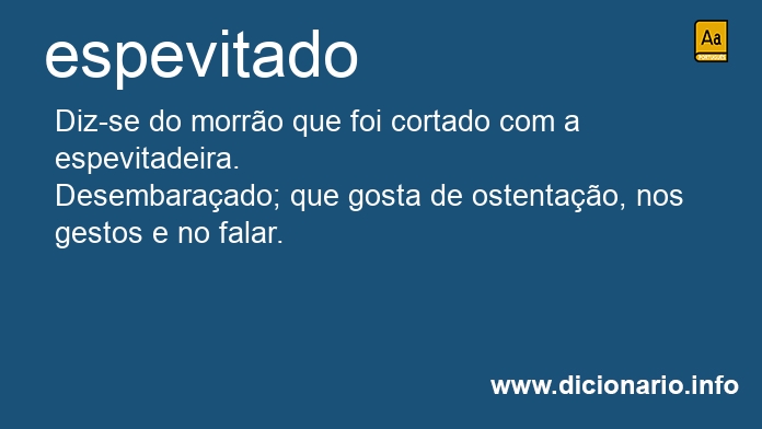 Significado de espevitado