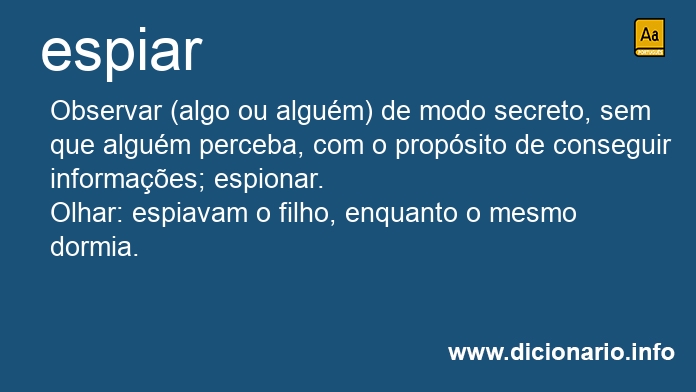 Significado de espiar