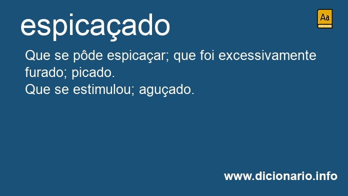 Significado de espicaada