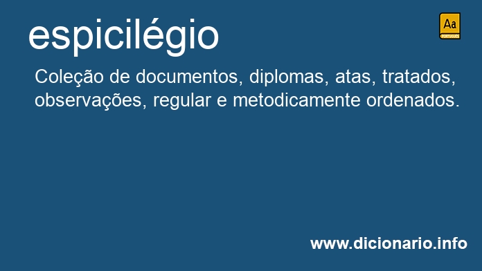 Significado de espicilgio