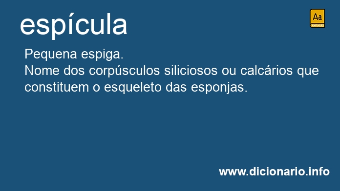 Significado de espcula