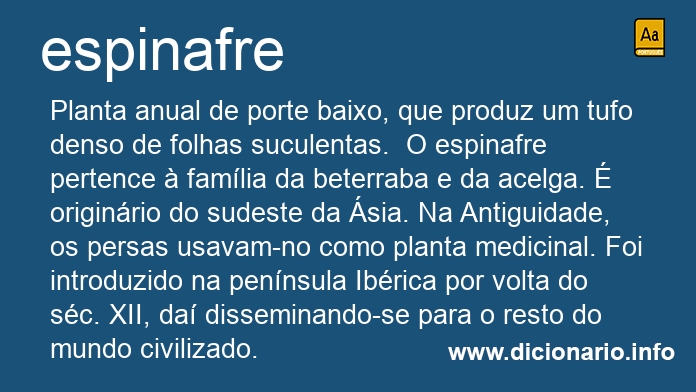 Significado de espinafre