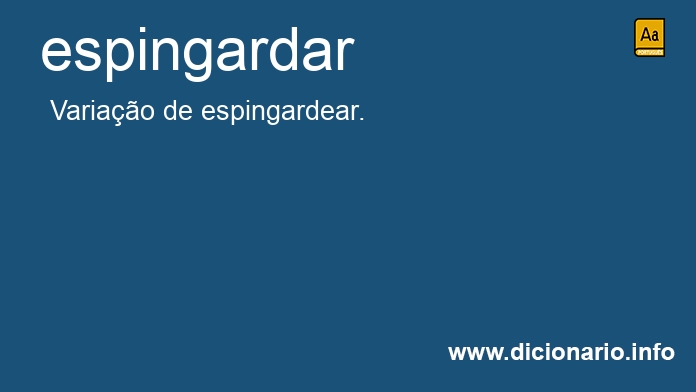 Significado de espingardam