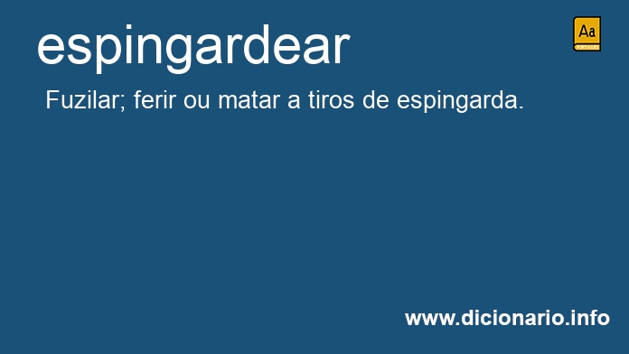 Significado de espingardeio