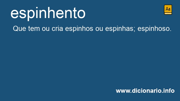 Significado de espinhento