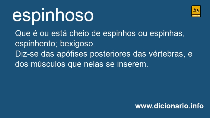 Significado de espinhoso