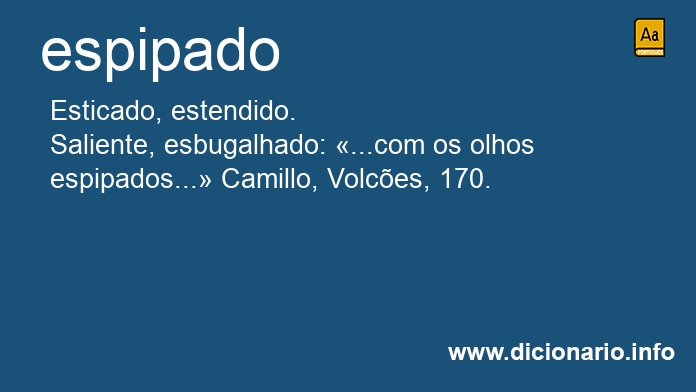 Significado de espipado