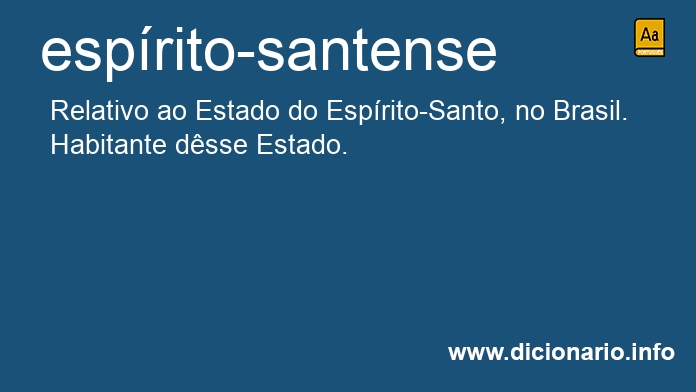 Significado de esprito-santense