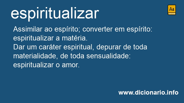 Significado de espiritualizas