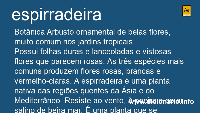 Significado de espirradeira