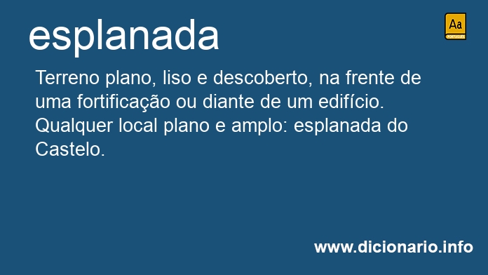 Significado de esplanada