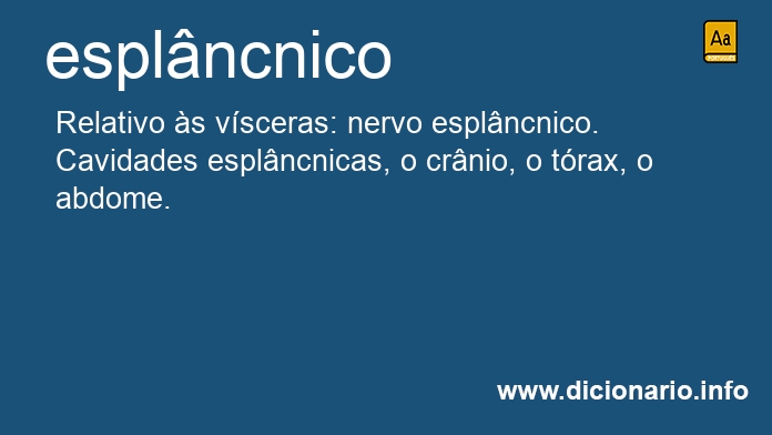 Significado de esplncnicos
