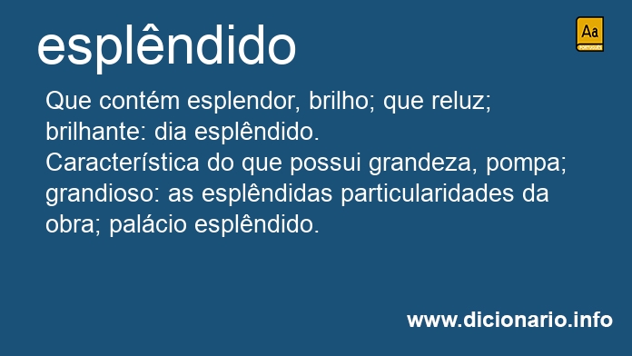 Significado de esplndido