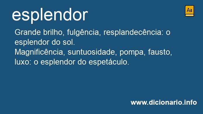 Significado de esplendor