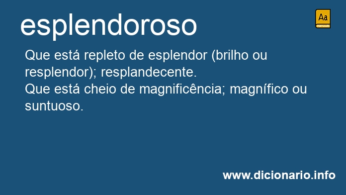 Significado de esplendorosa