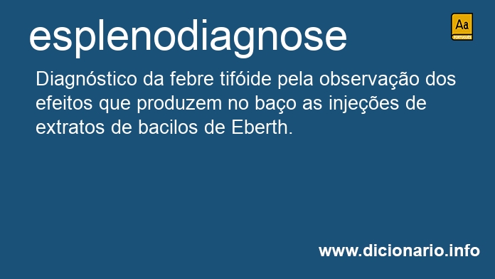 Significado de esplenodiagnose