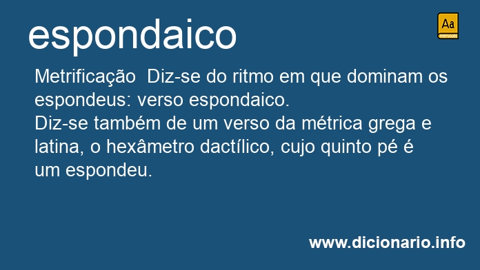 Significado de espondaico