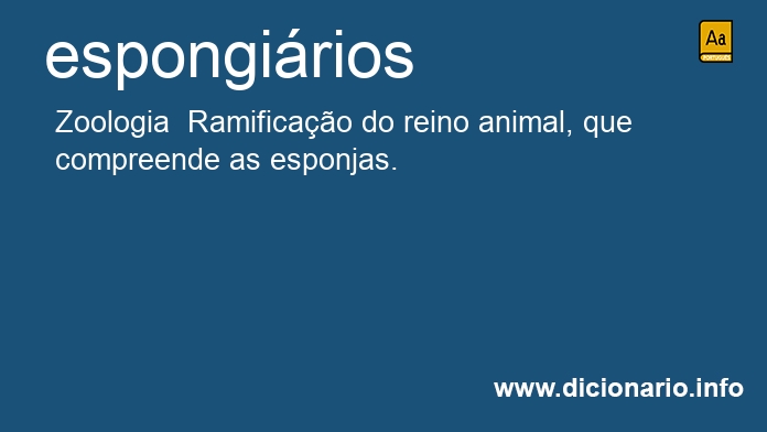 Significado de espongirios