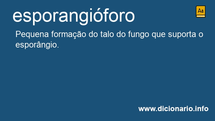 Significado de esporangiforo