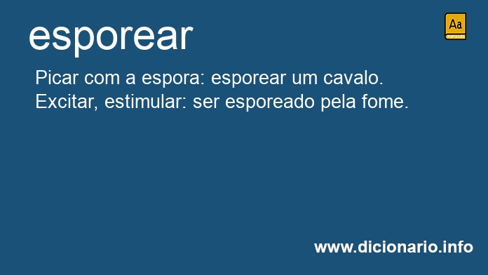 Significado de esporear