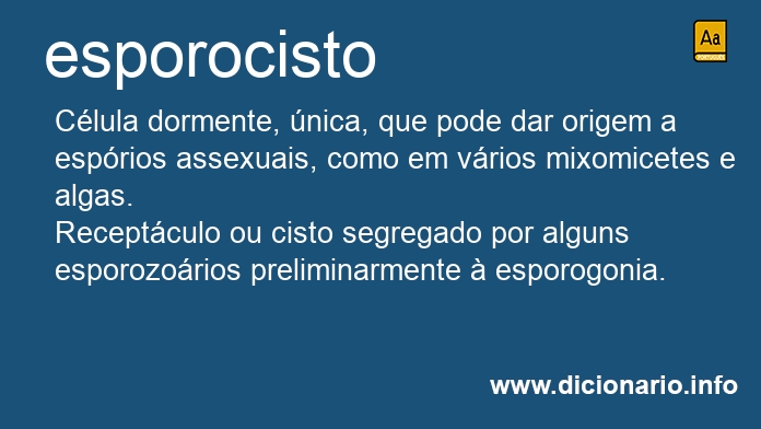 Significado de esporocistos