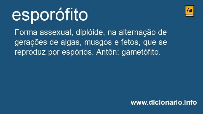 Significado de esporfita