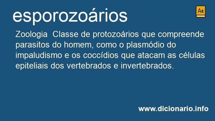 Significado de esporozorios