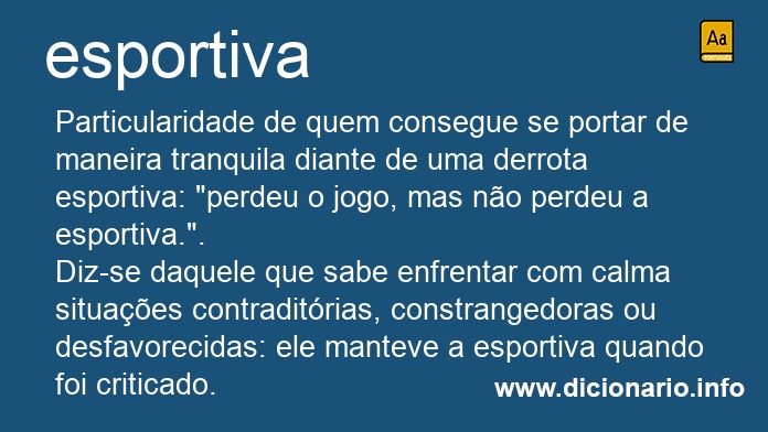 Significado de esportiva