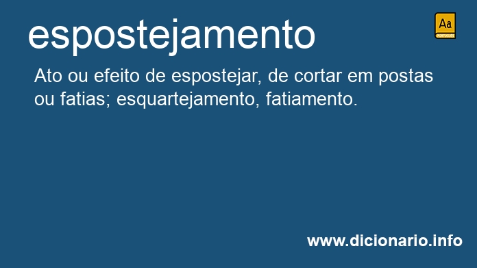 Significado de espostejamento