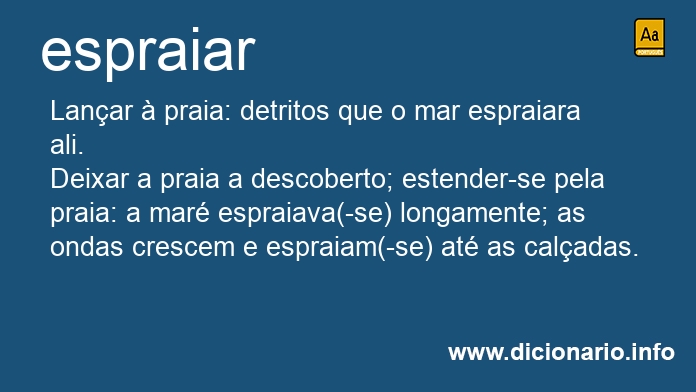 Significado de espraiar