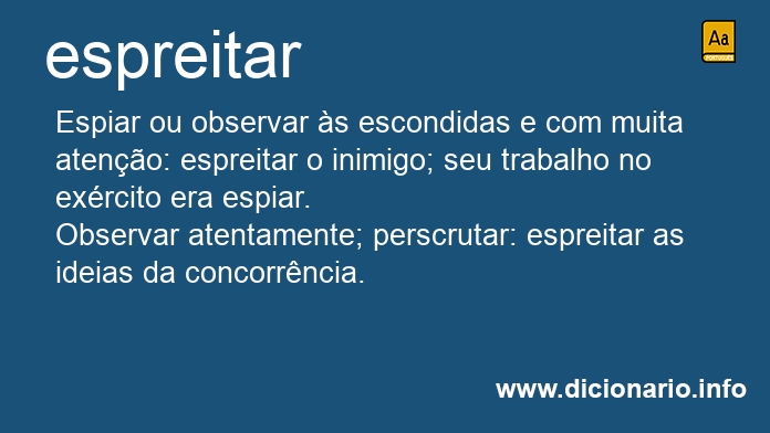 Significado de espreitars